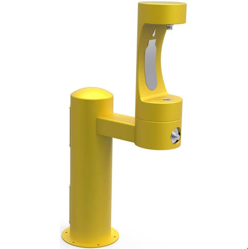 Outdoor ezH2O Bottle Filling Station Single Pedestal, Non-Filtered Non-Refrigerated Freeze Resista