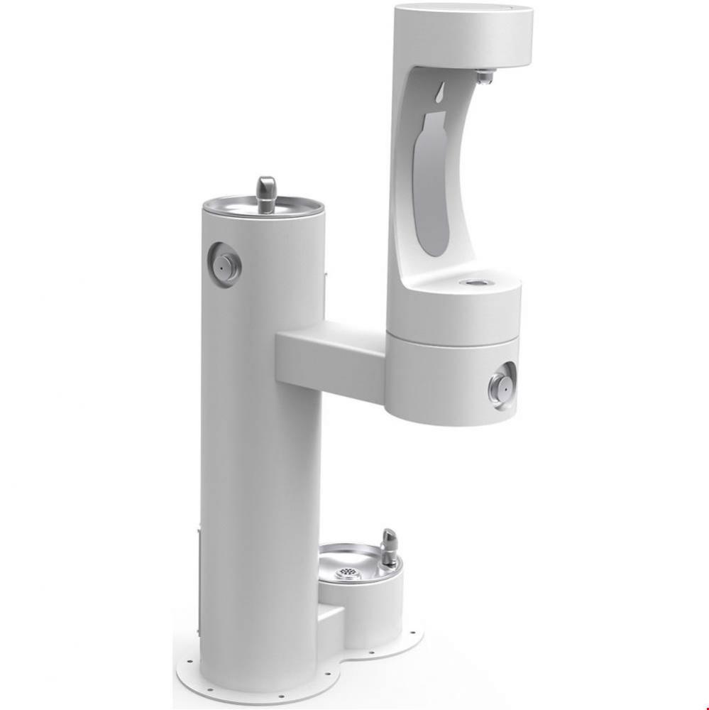 Halsey Taylor Outdoor HydroBoost Bottle Filling Station,  Bi-Level w/ Pet Station Non-Filtered Non