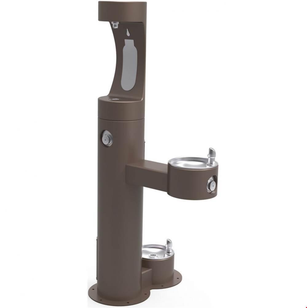 Halsey Taylor Outdoor HydroBoost Bottle Filling Station,  Bi-Level w/ Pet Station Non-Filtered Non