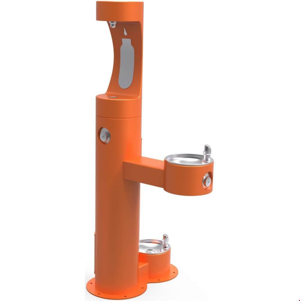Halsey Taylor Outdoor HydroBoost Bottle Filling Station,  Bi-Level w/ Pet Station Non-Filtered Non