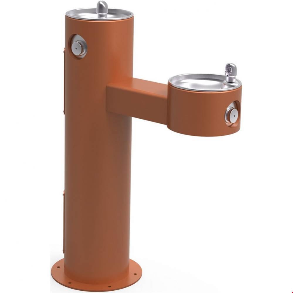 Outdoor Fountain Bi-Level Pedestal Non-Filtered, Non-Refrigerated Terracotta