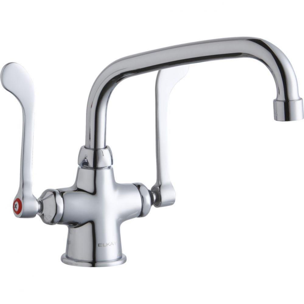 Single Hole with Concealed Deck Faucet with 8'' Arc Tube Spout 6'' Wristblade