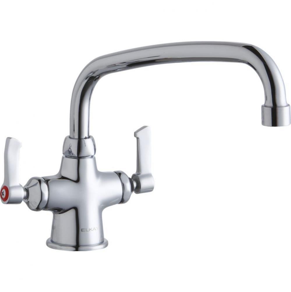 Single Hole with Concealed Deck Faucet with 10'' Arc Tube Spout 2'' Lever Hand