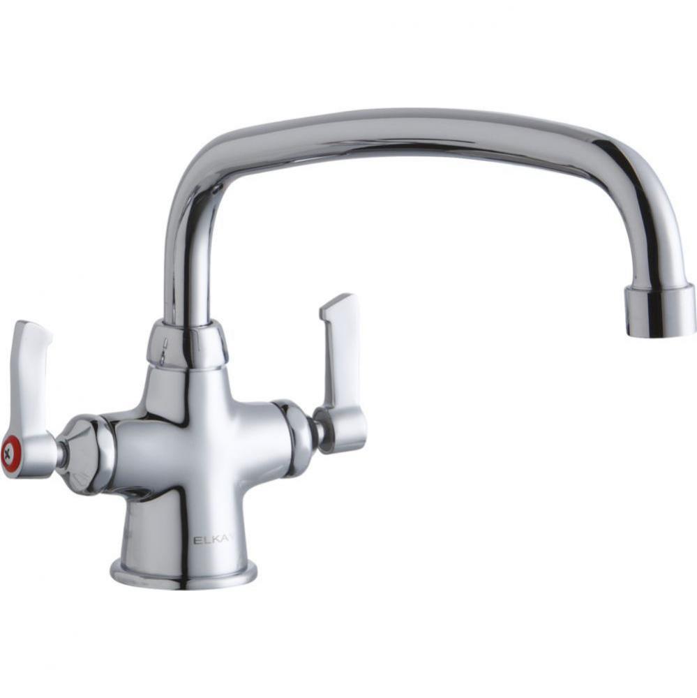 Single Hole with Concealed Deck Faucet with 14'' Arc Tube Spout 2'' Lever Hand