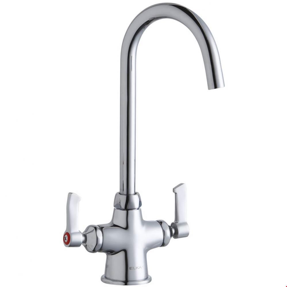 Single Hole with Concealed Deck Laminar Flow Faucet with 5'' Gooseneck Spout 2'&apo