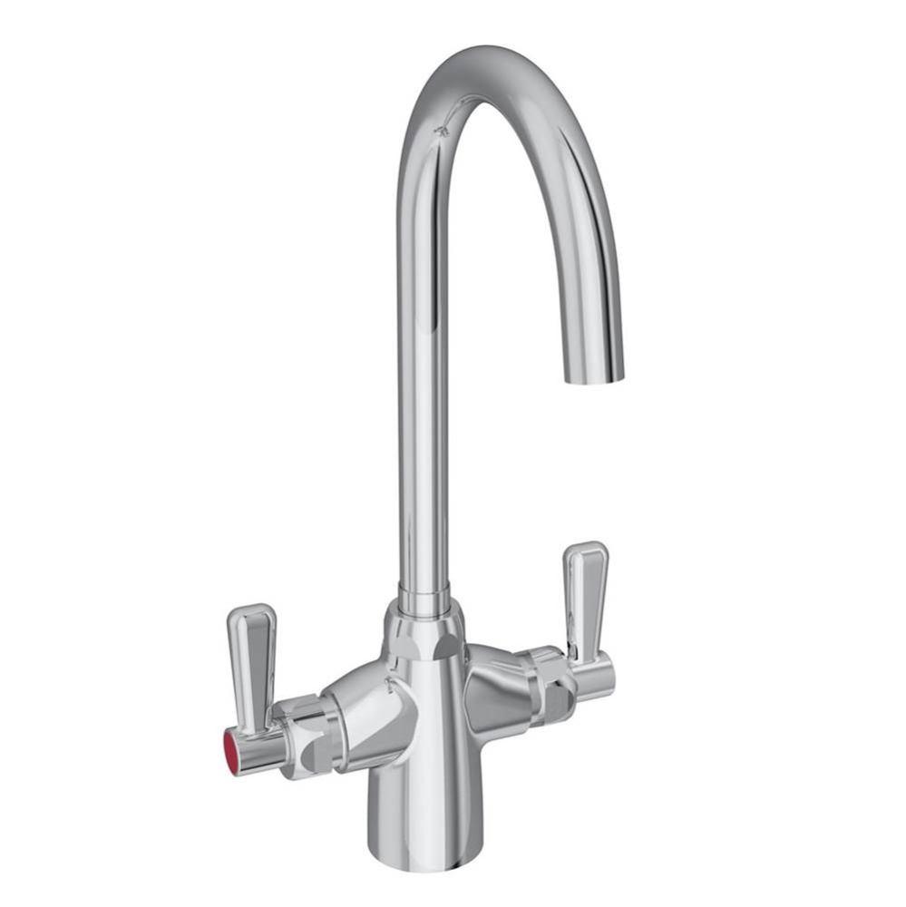 Single Hole with Concealed Deck Laminar Flow Faucet with 5'' Gooseneck Spout 2'&apo
