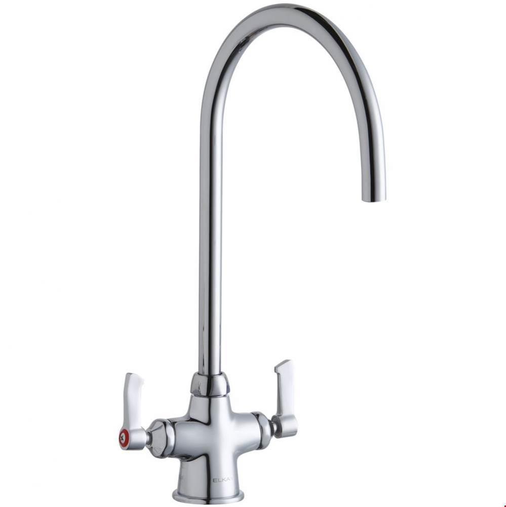 Single Hole with Concealed Deck Laminar Flow Faucet with 8'' Gooseneck Spout 2'&apo