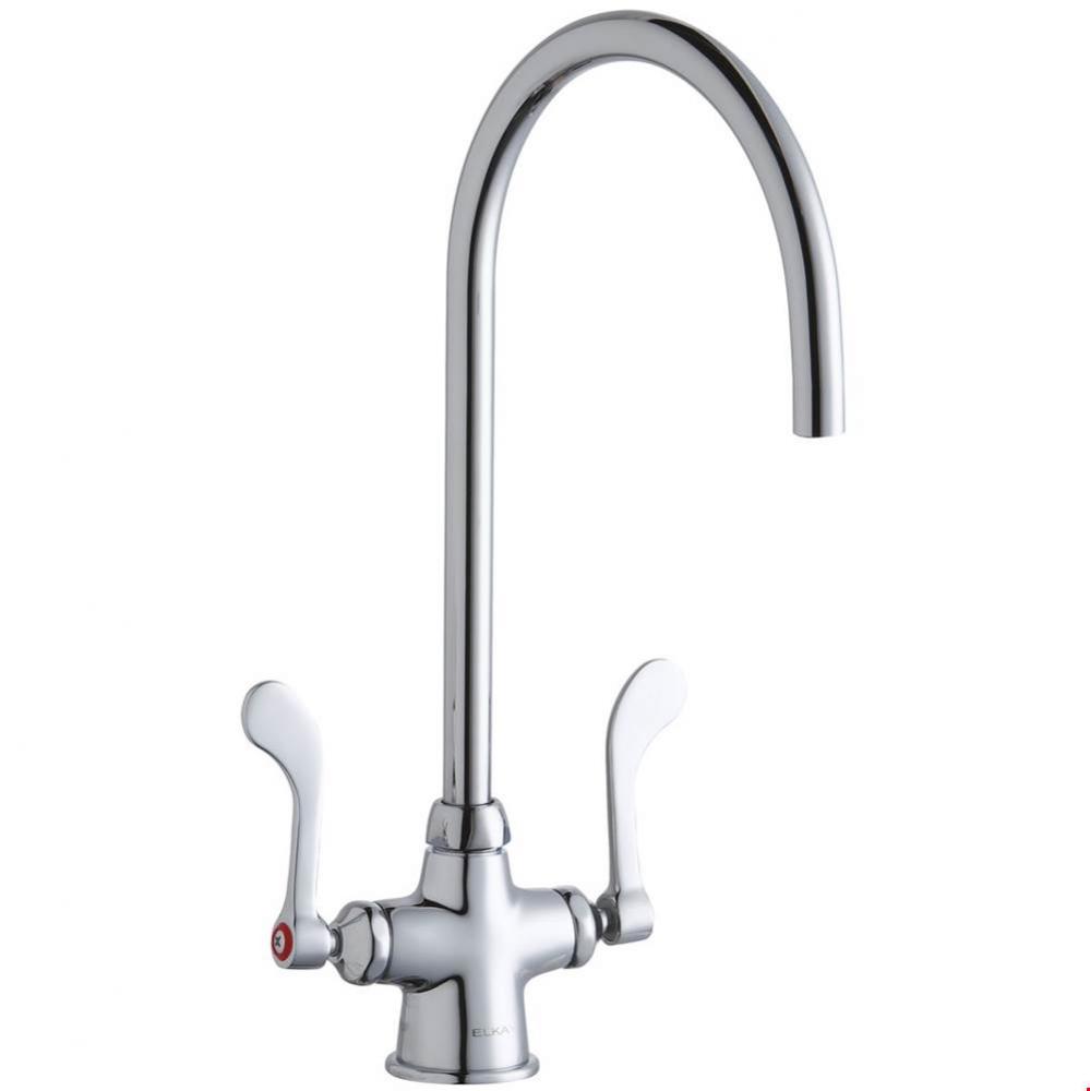 Single Hole with Concealed Deck Laminar Flow Faucet with 8'' Gooseneck Spout 4'&apo