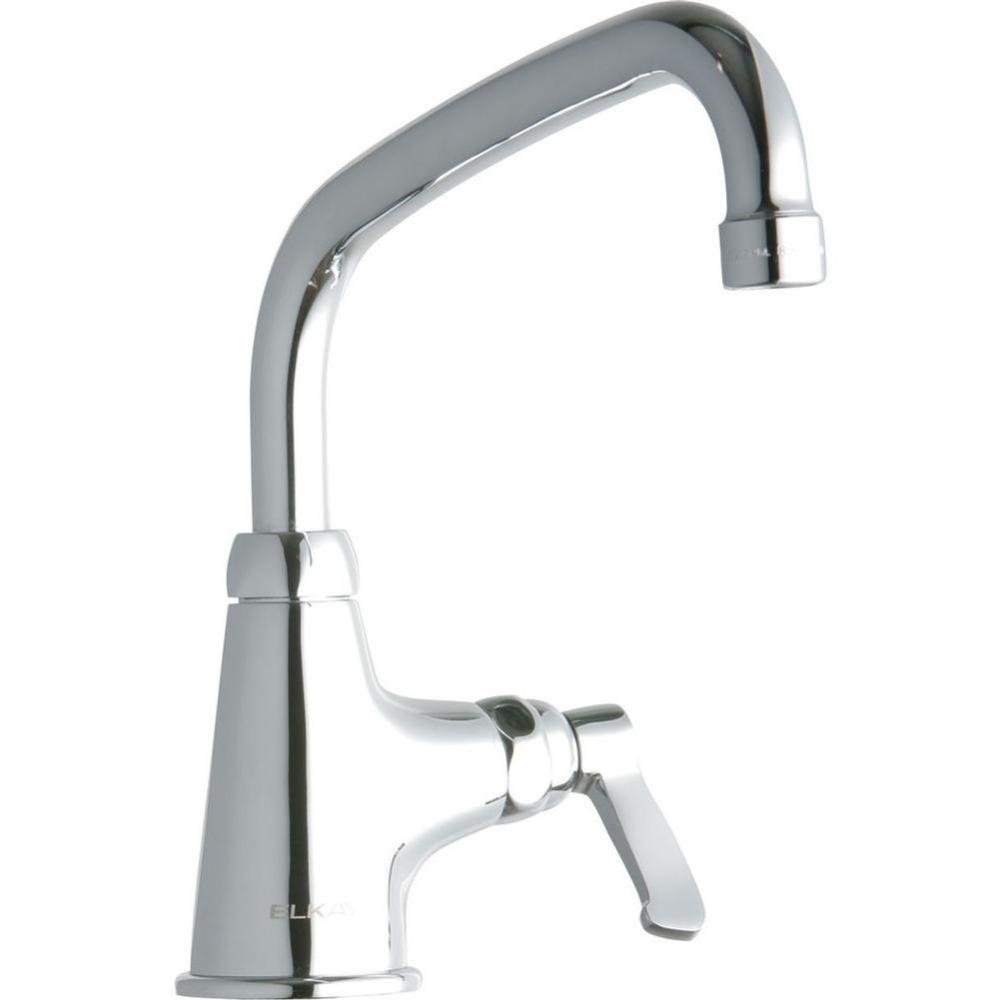 Single Hole with Single Control Faucet with 8'' Arc Tube Spout 2'' Lever Handl