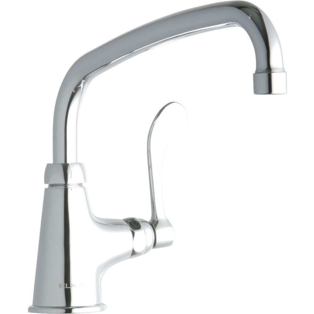 Single Hole with Single Control Faucet with 10'' Arc Tube Spout 4'' Wristblade