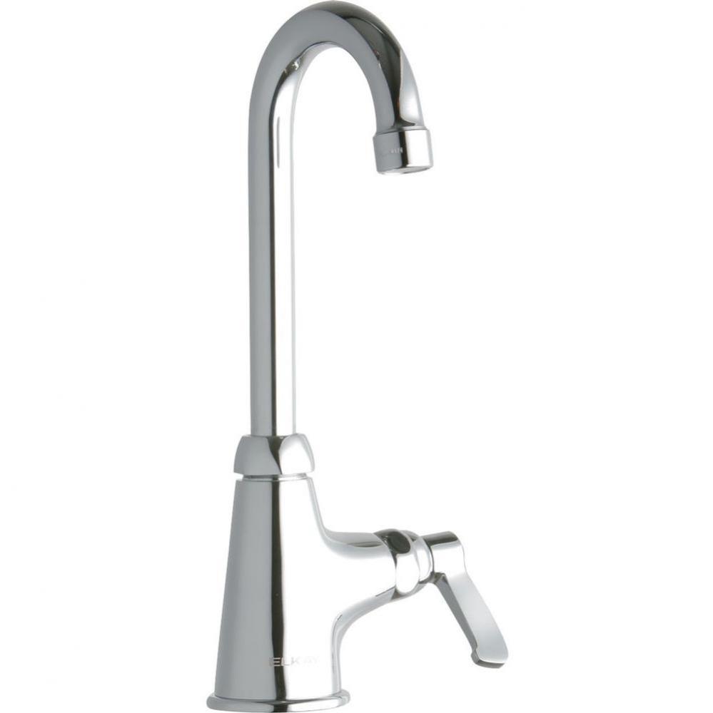 Single Hole with Single Control Faucet with 4'' Gooseneck Spout 2'' Lever Hand