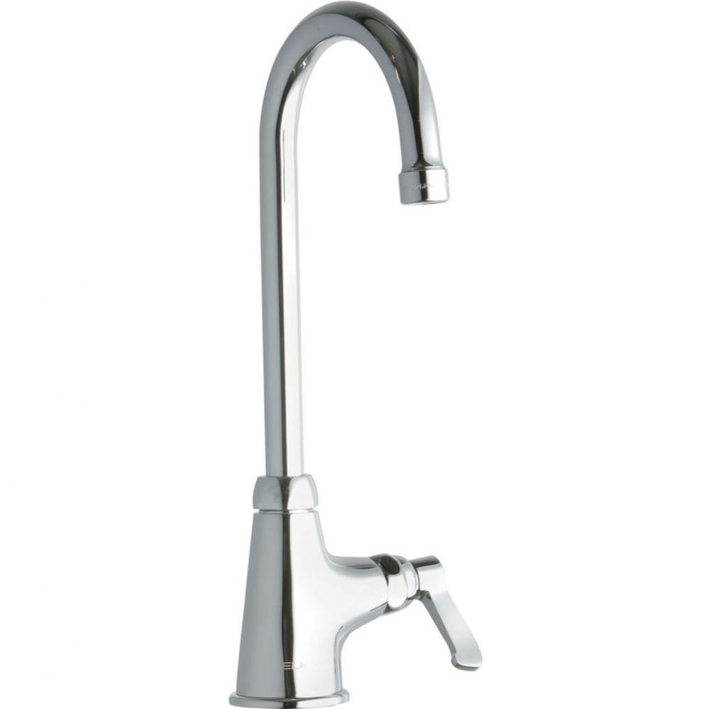 Single Hole with Single Control Faucet with 5'' Gooseneck Spout 2'' Lever Hand