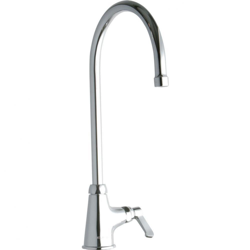 Single Hole with Single Control Faucet with 8'' Gooseneck Spout 2'' Lever Hand