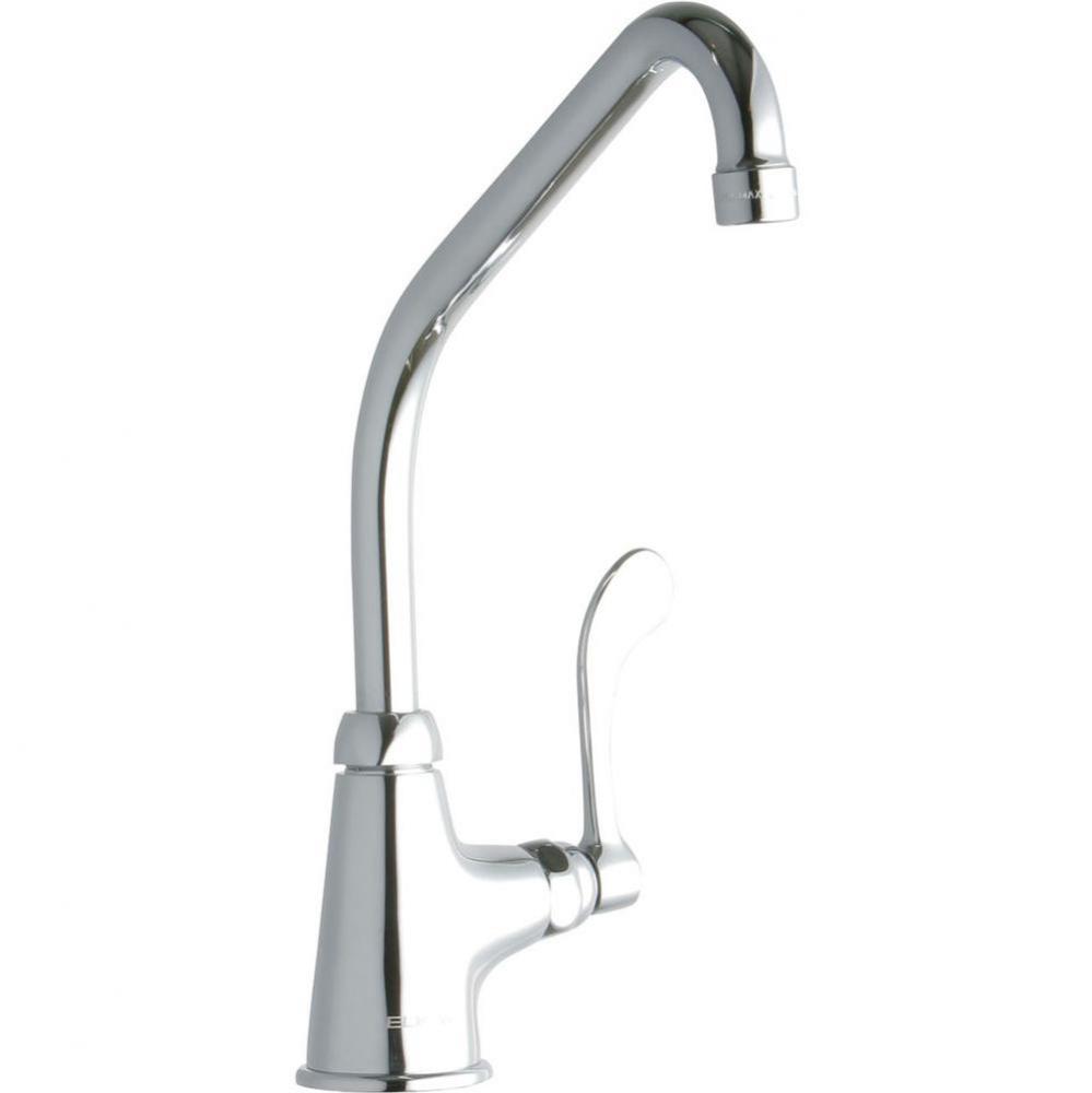 Single Hole with Single Control Faucet with 8'' High Arc Spout 4'' Wristblade