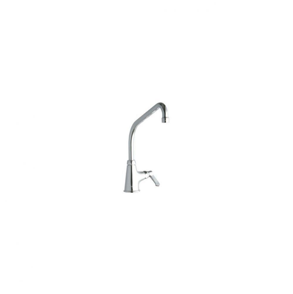 Single Hole with Single Control Faucet with 10'' High Arc Spout 2'' Lever Hand