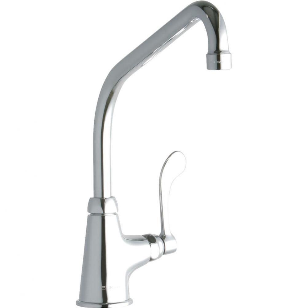 Single Hole with Single Control Faucet with 10'' High Arc Spout 4'' Wristblade