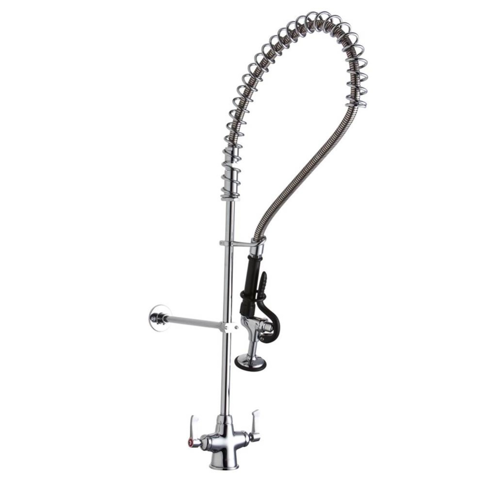 Single Hole Concealed Deck Mount Faucet 44'' Flexible Hose w/1.2 GPM Spray Head 2'&