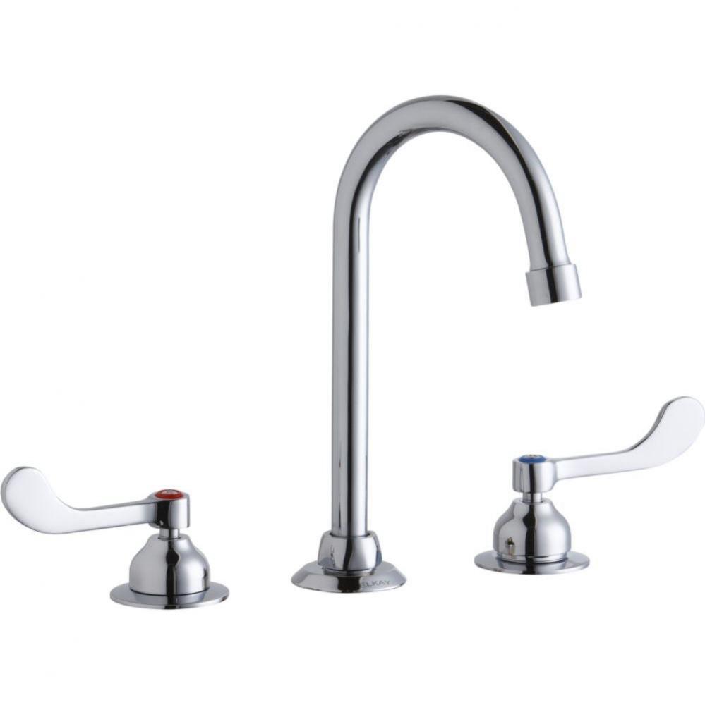 8'' Centerset with Concealed Deck Faucet with 5'' Gooseneck Spout 4'&apos