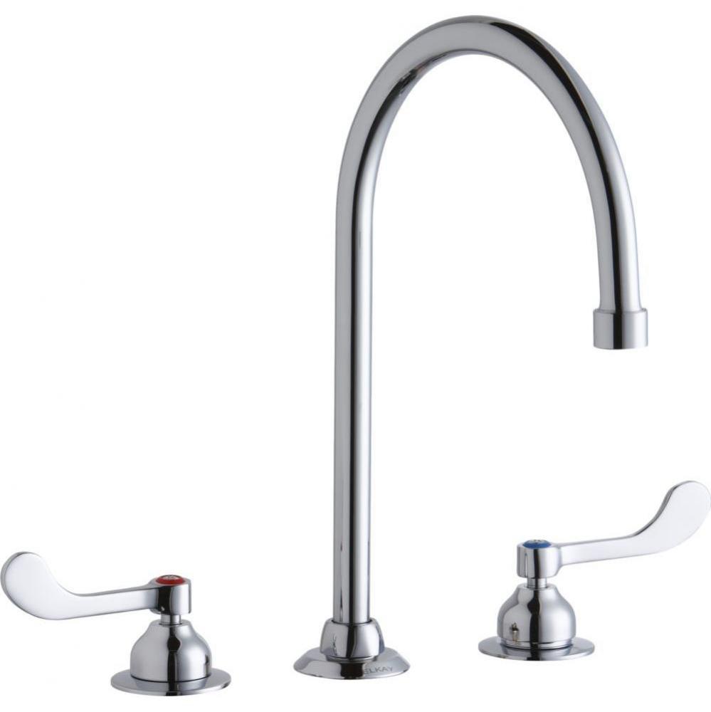 8'' Centerset with Concealed Deck Faucet with 8'' Gooseneck Spout 4'&apos