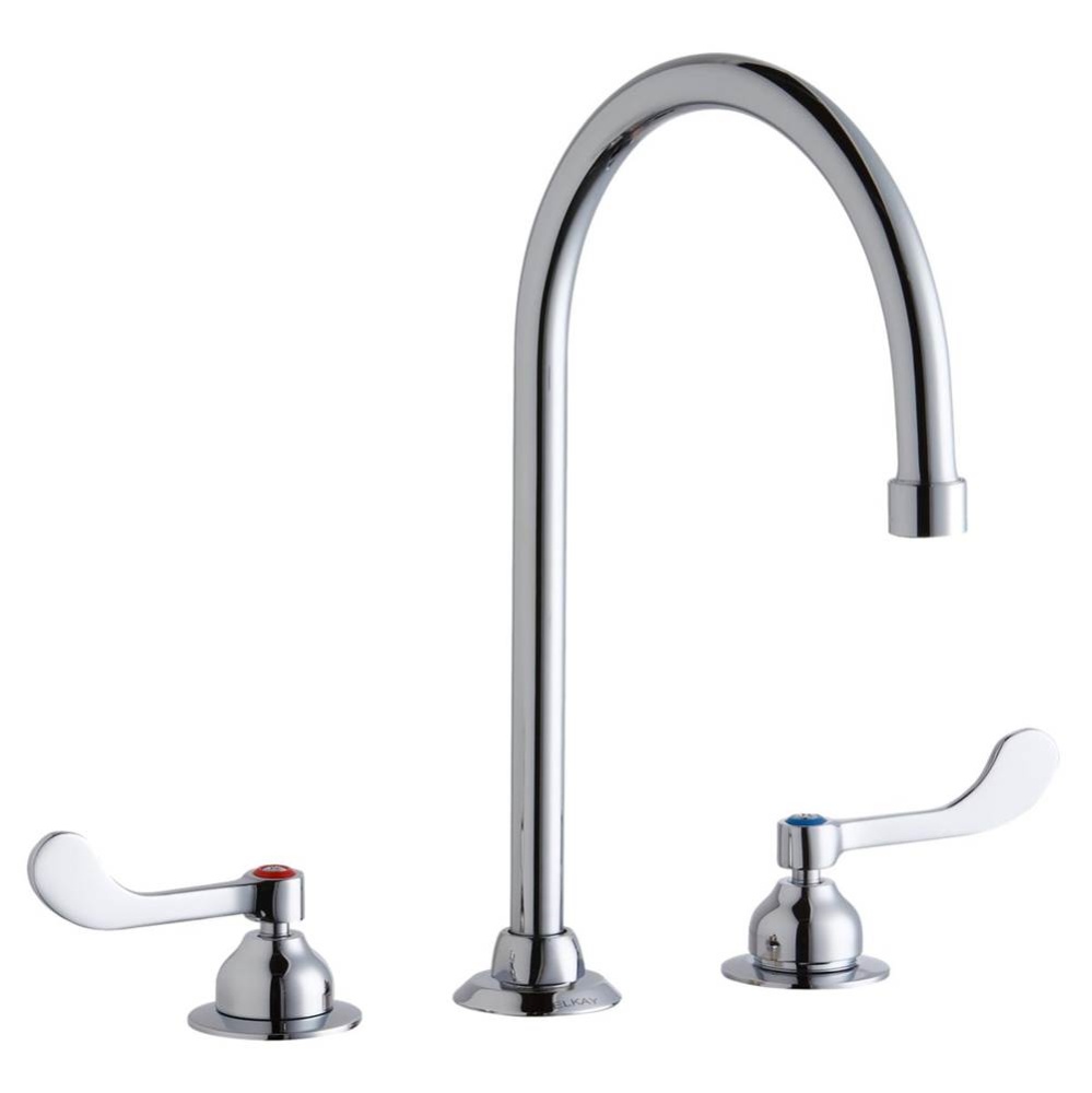 8'' Centerset with Concealed Deck Faucet with 8'' Gooseneck Spout 4'&apos