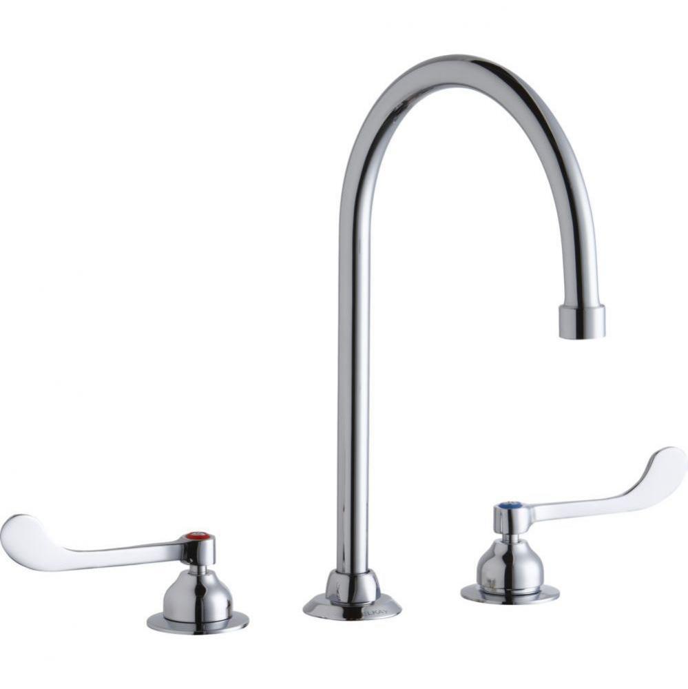 8'' Centerset with Concealed Deck Faucet with 8'' Gooseneck Spout 6'&apos