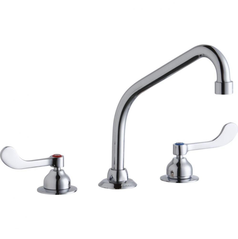 8'' Centerset with Concealed Deck Faucet with 8'' High Arc Spout 4''