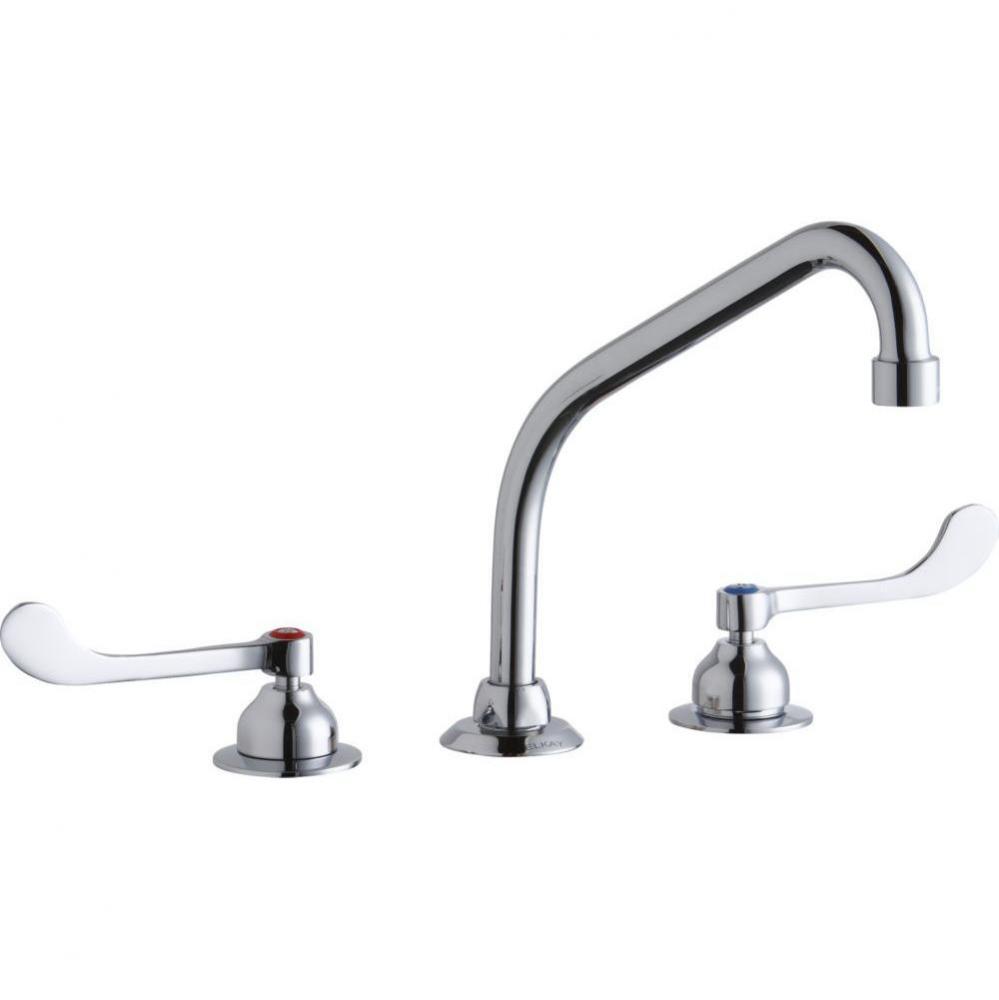 8'' Centerset with Concealed Deck Faucet with 8'' High Arc Spout 6''