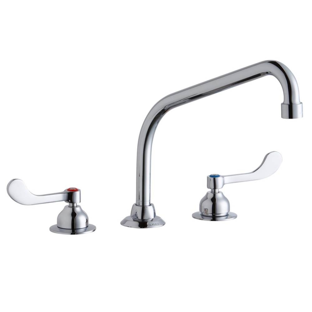 8'' Centerset with Concealed Deck Faucet with 10'' High Arc Spout 4'&apos