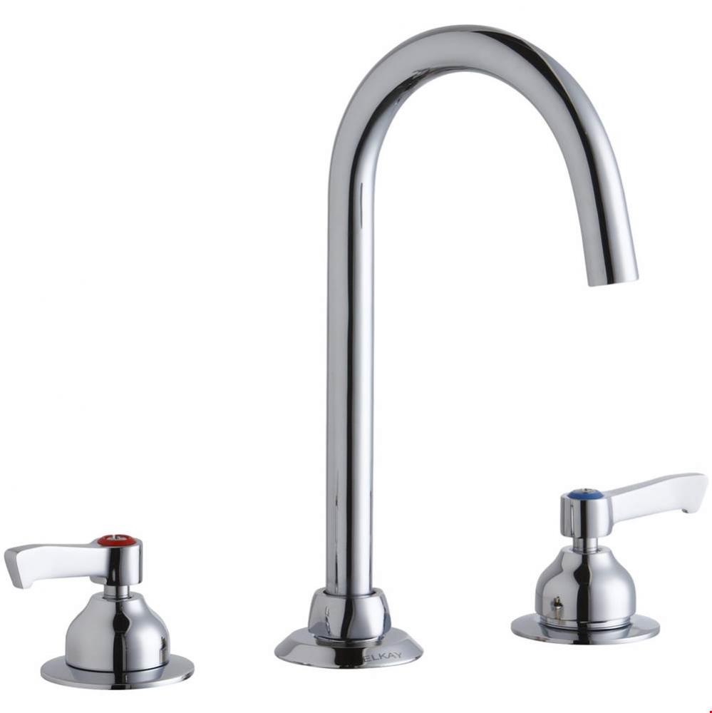 8'' Centerset with Concealed Deck Laminar Flow Faucet with 5'' Gooseneck Spout