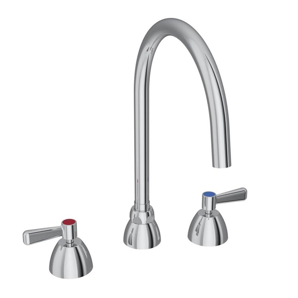 8'' Centerset with Concealed Deck Laminar Flow Faucet with 8'' Gooseneck Spout