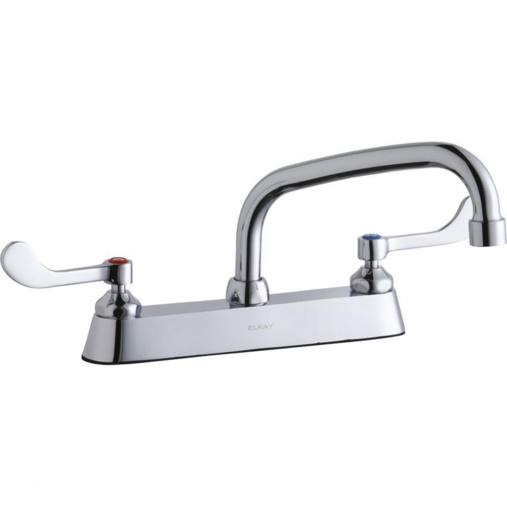8'' Centerset with Exposed Deck Faucet with 8'' Arc Tube Spout 4'' W