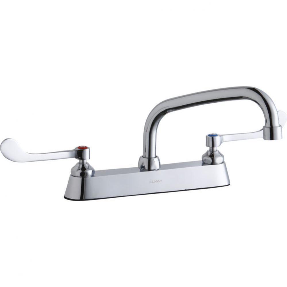 8'' Centerset with Exposed Deck Faucet with 8'' Arc Tube Spout 6'' W