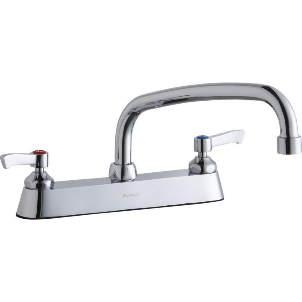 8'' Centerset with Exposed Deck Faucet with 10'' Arc Tube Spout 2''