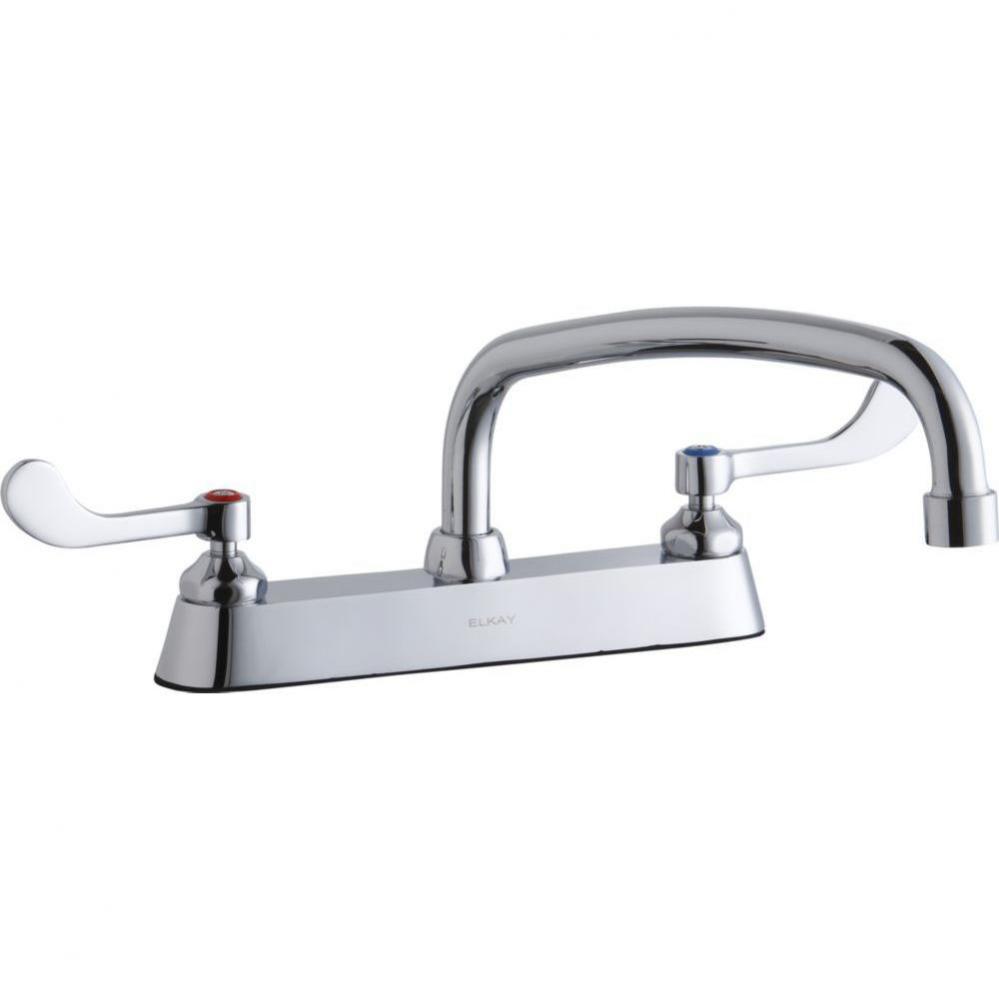 8'' Centerset with Exposed Deck Faucet with 12'' Arc Tube Spout 4''