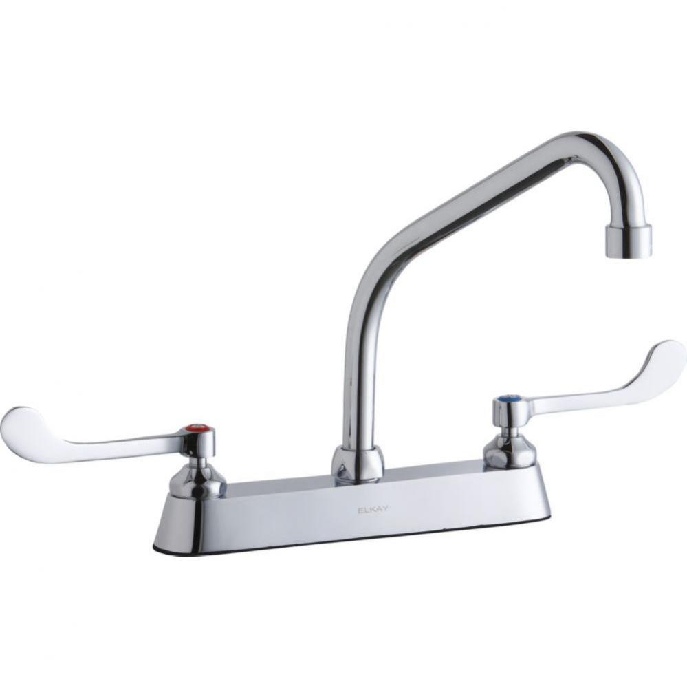 8'' Centerset with Exposed Deck Faucet with 8'' High Arc Spout 6'' W