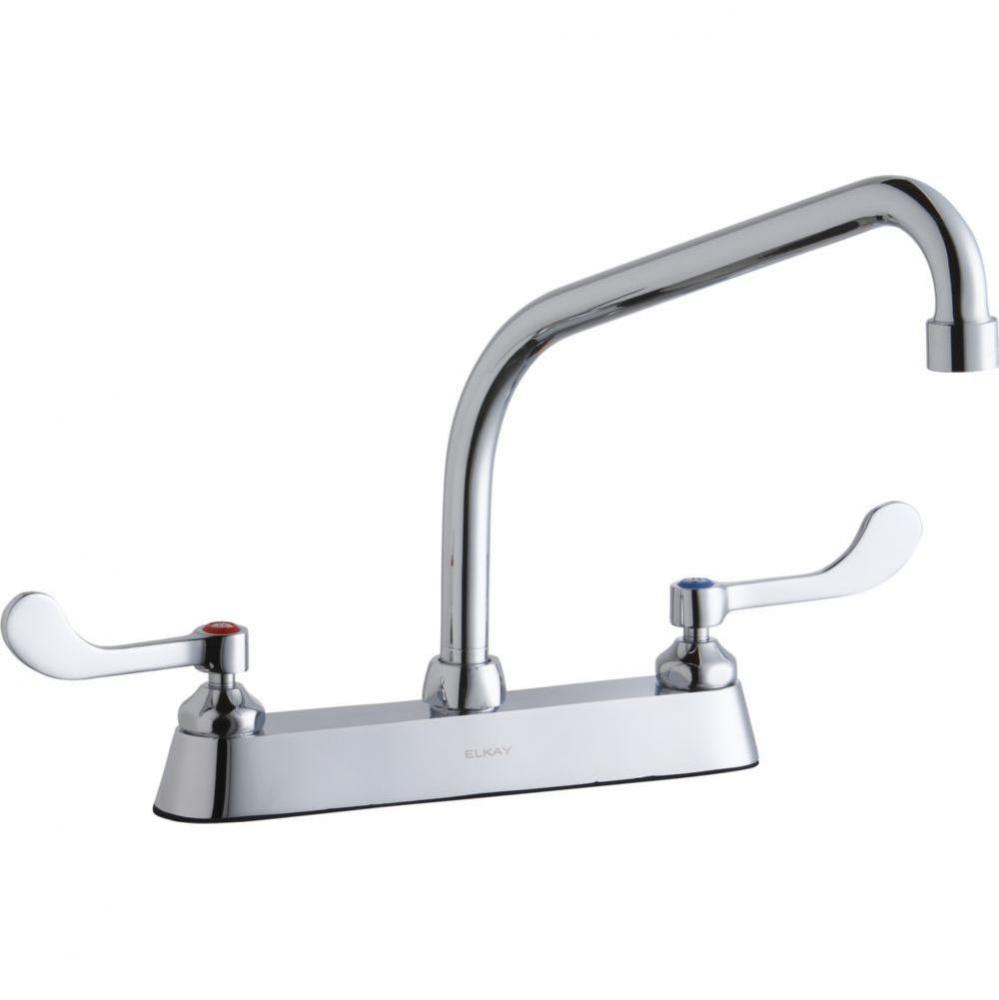8'' Centerset with Exposed Deck Faucet with 10'' High Arc Spout 4''