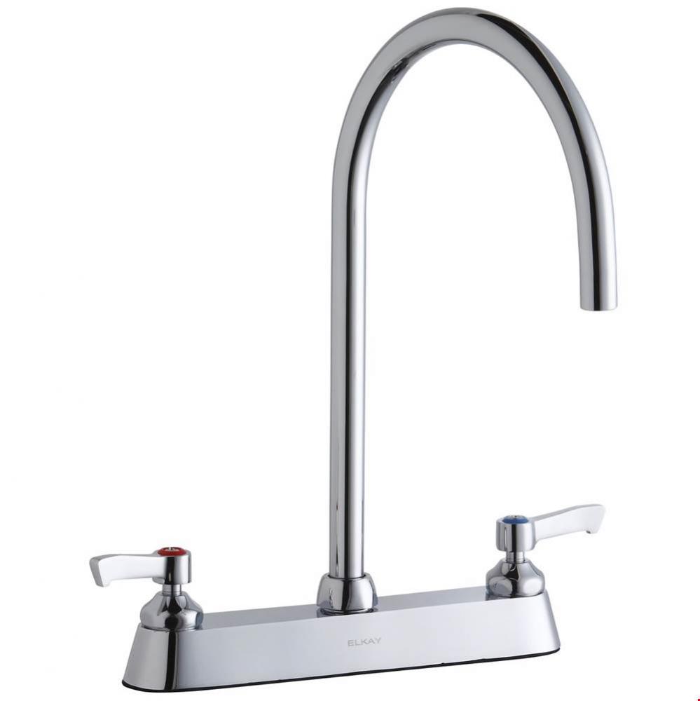 8'' Centerset with Exposed Deck Laminar Flow Faucet with 8'' Gooseneck Spout 2