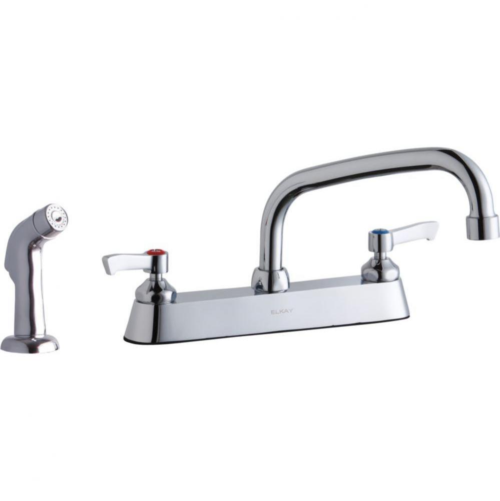8'' Centerset with Exposed Deck Faucet with 8'' Arc Tube Spout 2'' L