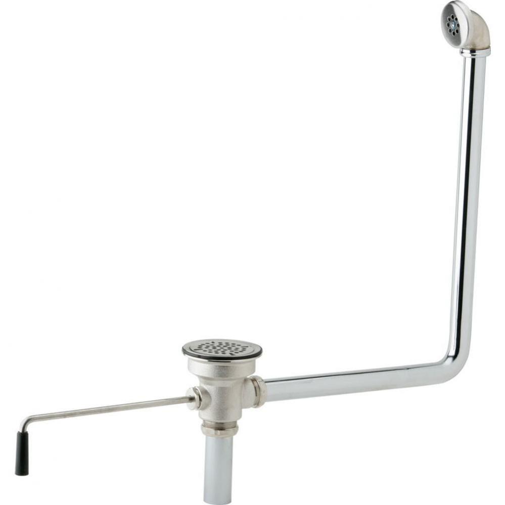 3-1/2'' Drain Fitting Rotary Lever Operated with Overflow