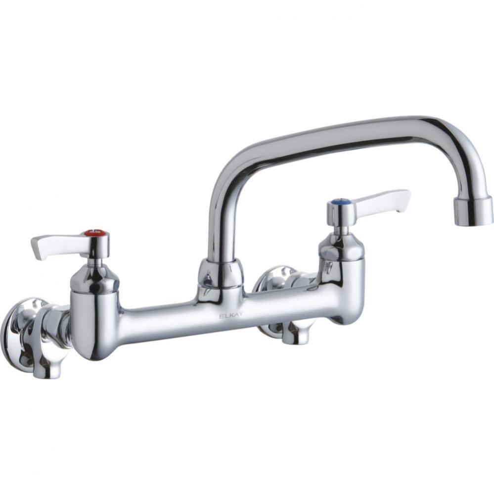 Foodservice 8'' Centerset Wall Mount Faucet with 8'' Arc Tube Spout 2'&ap