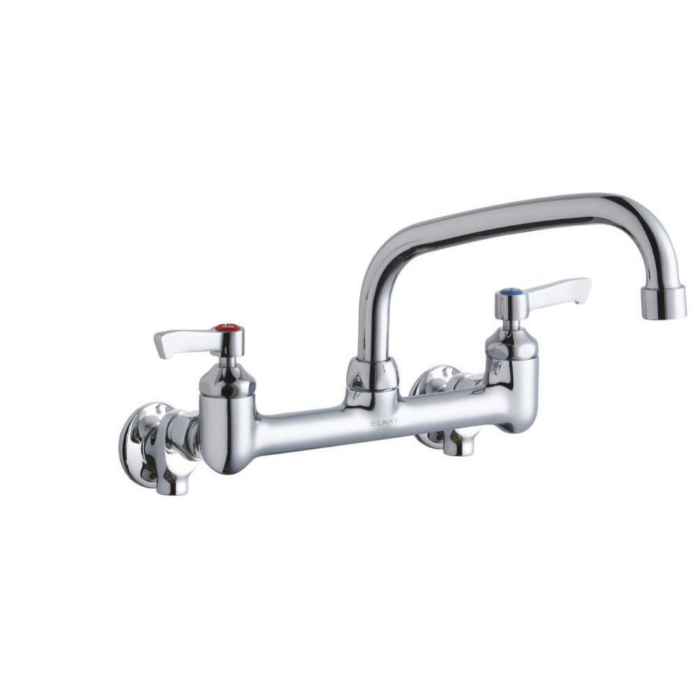 Foodservice 8'' Centerset Wall Mount Faucet with 8'' Arc Tube Spout 2'&ap