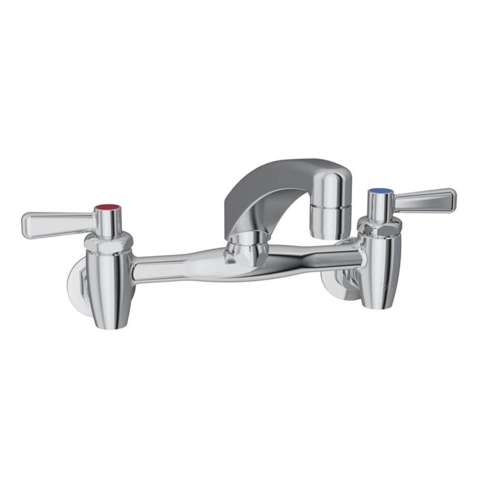 Foodservice 8'' Centerset Wall Mount Faucet with 8'' Arc Tube Spout 2'&ap