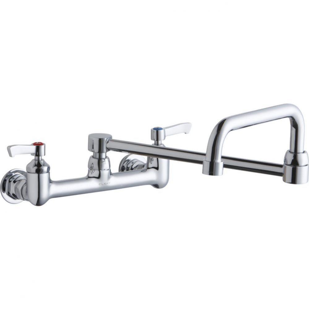 Foodservice 8'' Centerset Wall Mount Faucet with 8'' Double Swing Spout 2&apos