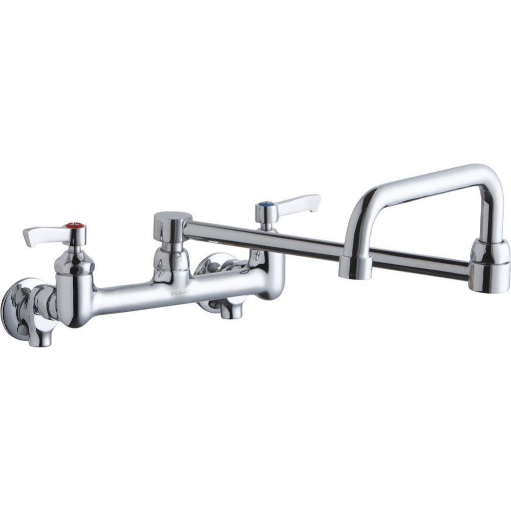 Foodservice 8'' Centerset Wall Mount Faucet with 8'' Double Swing Spout 2&apos