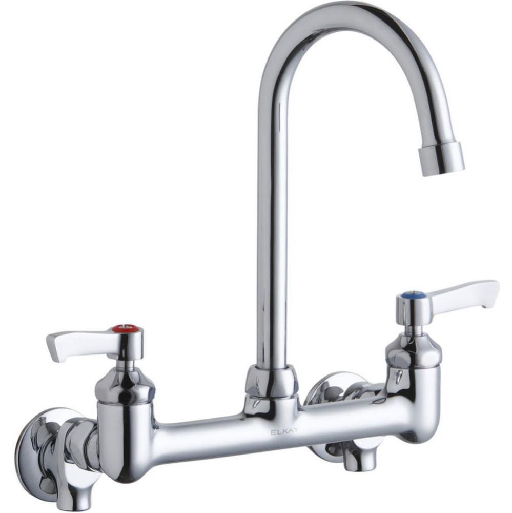 Scrub/Handwash 8'' Centerset Wall Mount Faucet with 5'' Gooseneck Spout 2&apos