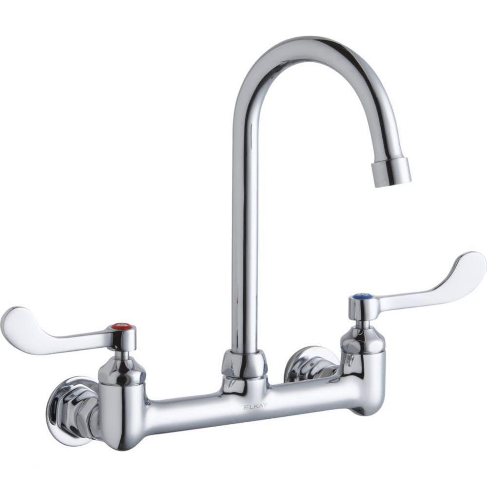 Scrub/Handwash 8'' Centerset Wall Mount Faucet w/5'' Gooseneck Spout 4'&a