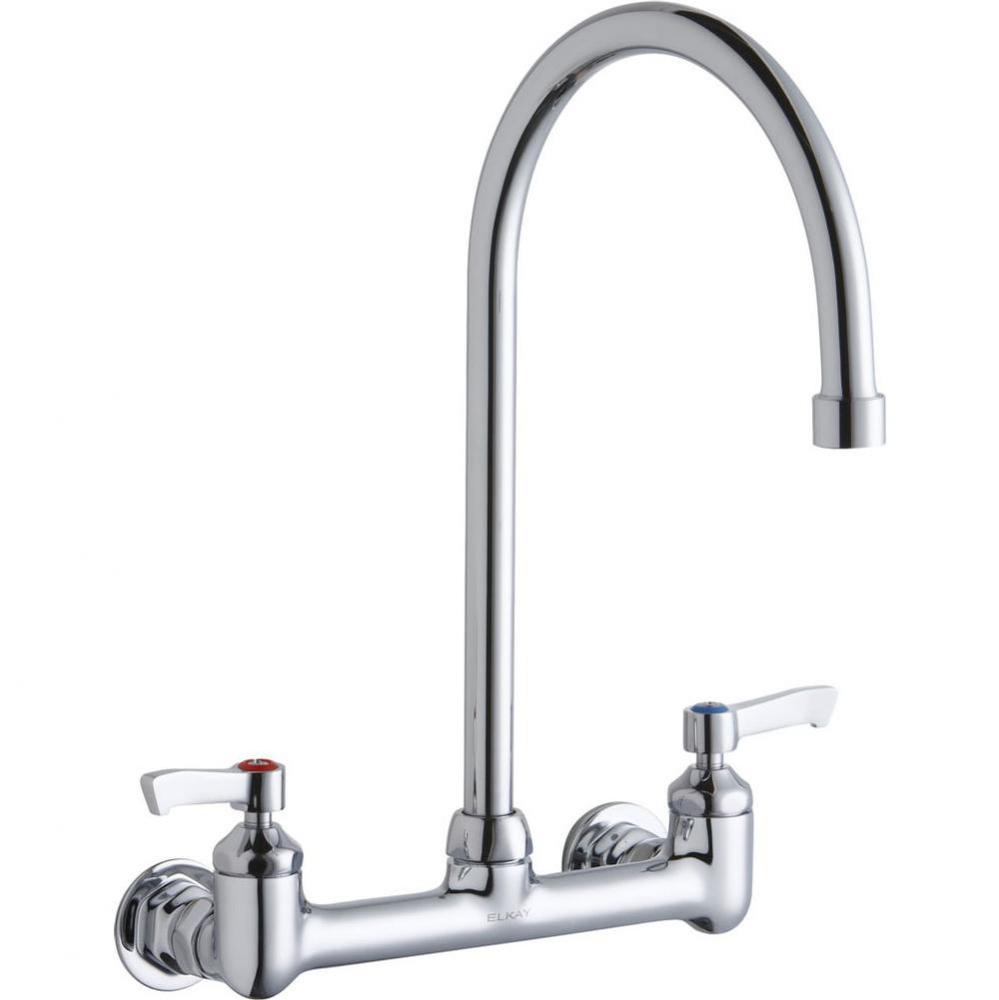 Scrub/Handwash 8'' Centerset Wall Mount Faucet with 8'' Gooseneck Spout 2&apos