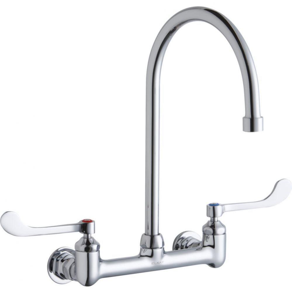 Scrub/Handwash 8'' Centerset Wall Mount Faucet w/8'' Gooseneck Spout 6'&a
