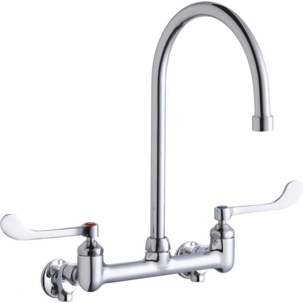 Scrub/Handwash 8'' Centerset Wall Mount Faucet w/8'' Gooseneck Spout 6'&a