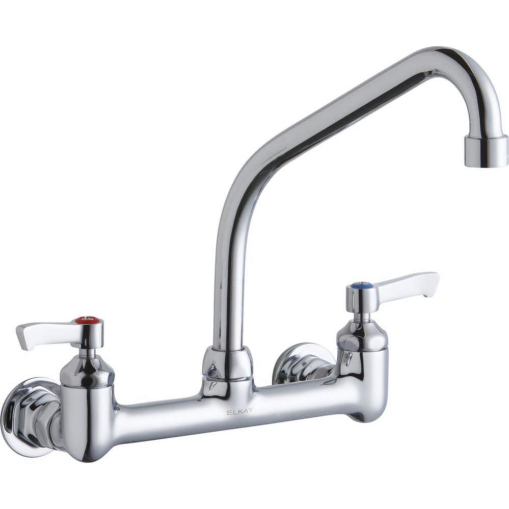 Foodservice 8'' Centerset Wall Mount Faucet with 8'' High Arc Spout 2'&ap